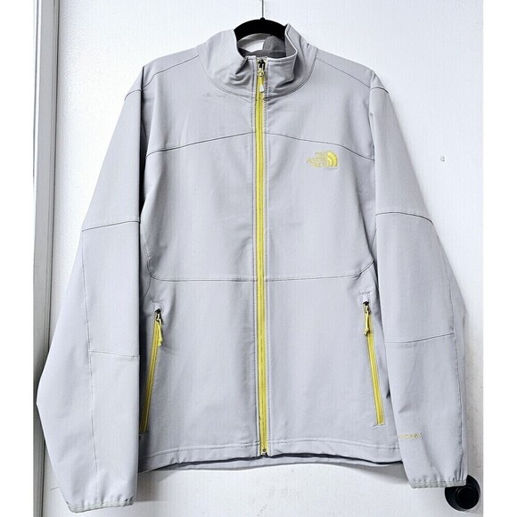 THE NORTHERN FACE Light Gray Bright Yellow Windwall Men Jacket (XL) NWOT - Picture 1 of 8